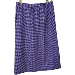 Vintage Pendleton‎ Purple Houndstooth Wool Skirt - Women's Size 12
